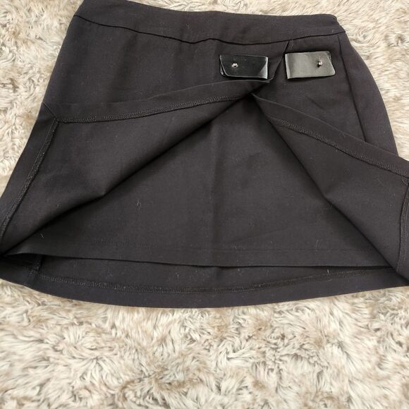 Seek the Label Split Front Layered Mini Skirt Black Women's Size Small - Picture 3 of 10